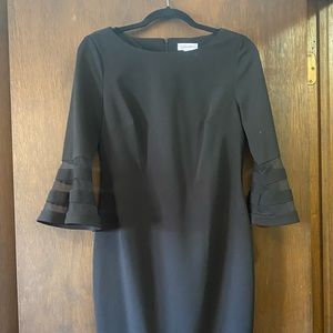 Black Calvin Klein Bell Sleeve Dress, Size 8